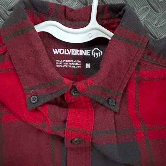 Wolverine Red flannel sz. M - Picture 4 of 5